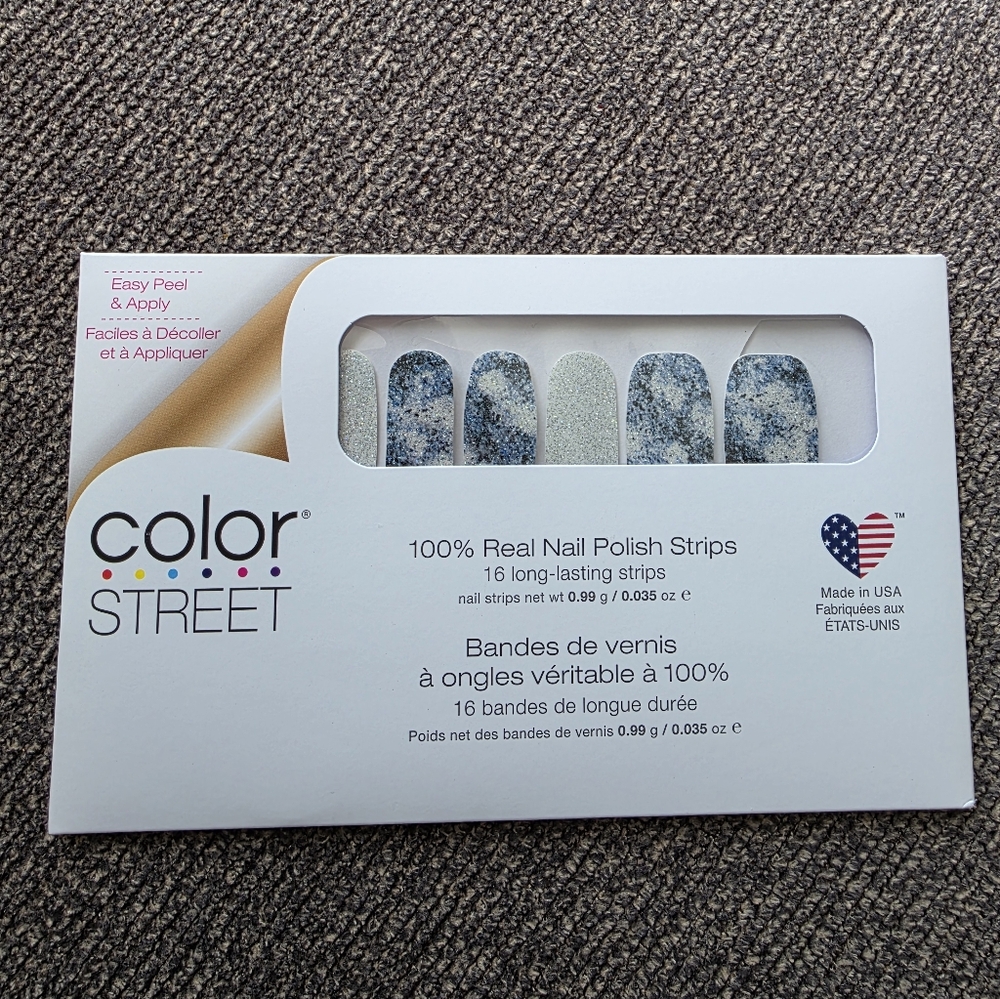 Color Street Blue and White Nail Strips